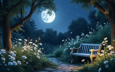 Creating a Moon Garden with White Night-Blooming Flowers